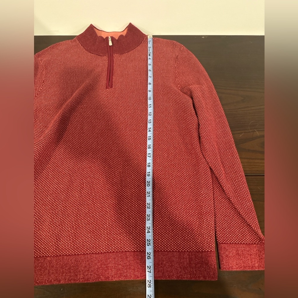 Tommy Bahama IslandZone XL Half-Zip Maroon Cotton Blend Sweater Men’s - Picture 7 of 9